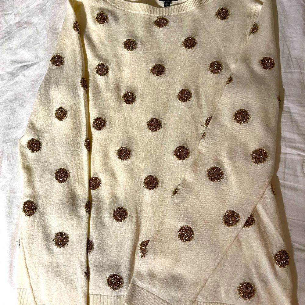 Talbots Long Sleeve Polka Dot Sweater Size Small